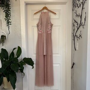 Social Couture Blush Pink Dress with Subtle Sheen